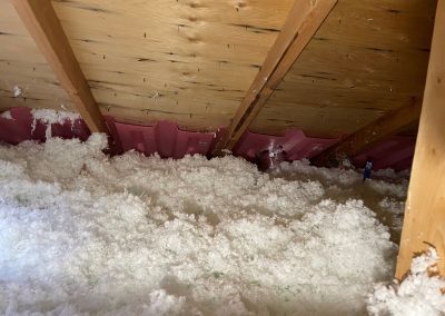 Blown-In Insulation in an attic