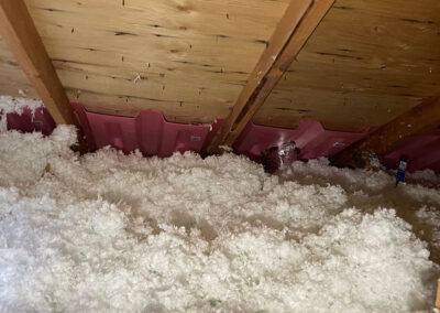 Blown-In Insulation in an attic